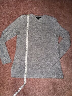 Banana Republic Heather Gray Long Sleeve Crewneck Sweater